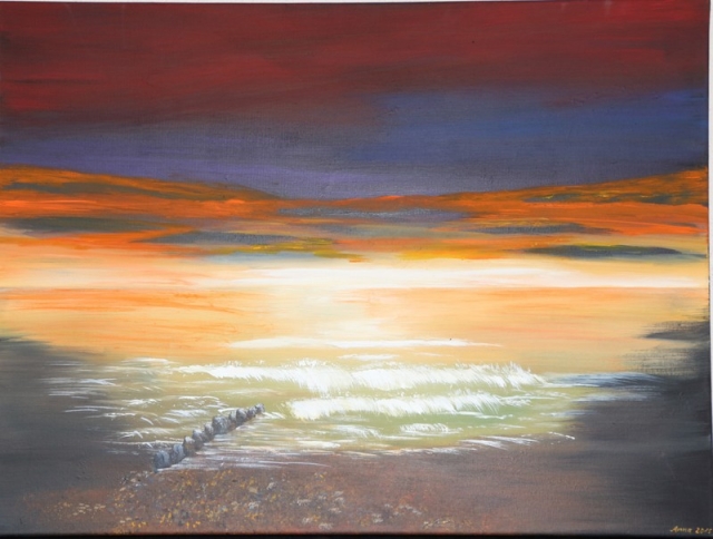 Sonnenuntergang, 60 x 80 Acryl