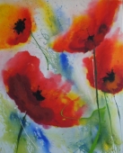 Acryl auf Leinwand 0,80x1,00 Mohn II