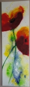 Acryl auf Leinwand 0,40x1,20 Mohn I